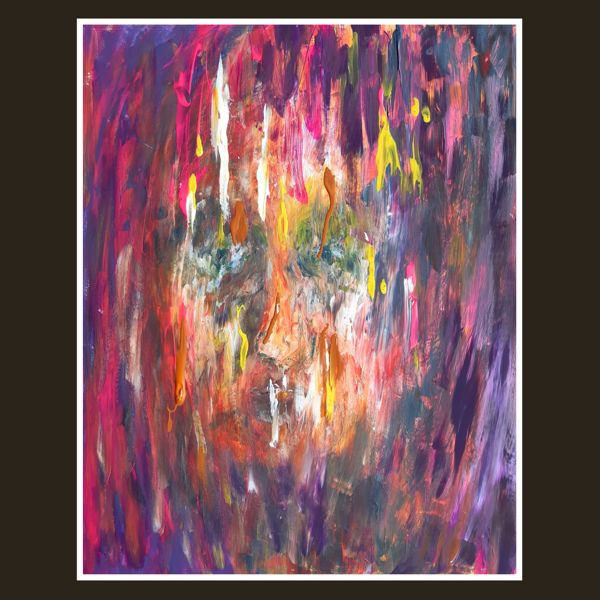 Beneath the Colour. Look long enough and a face surfaces through the drips and drags of paint.