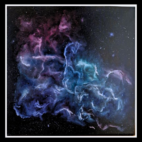Nebula Blue. Clouds of violet and blue gas, scattered with stars.