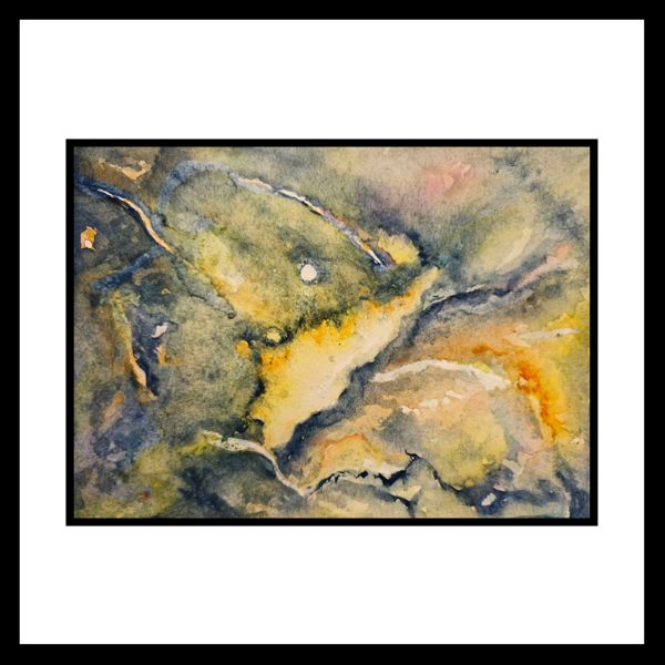 Terrain. Watercolour left to pool and dry until it looked like land seen from far above.